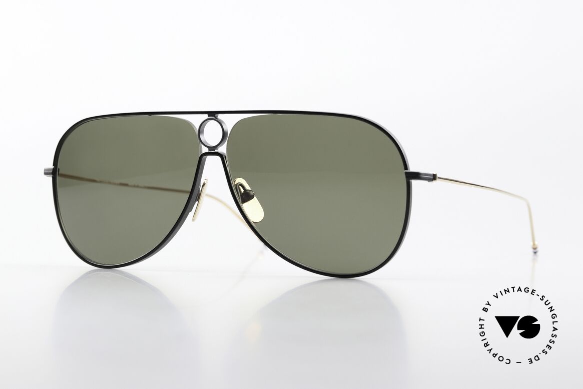 Thom Browne TBS115 XXL Aviator Sonnenbrille, Thom Browne Sonnenbrille, TBS115-A-03, BLK BLK, Passend für Herren