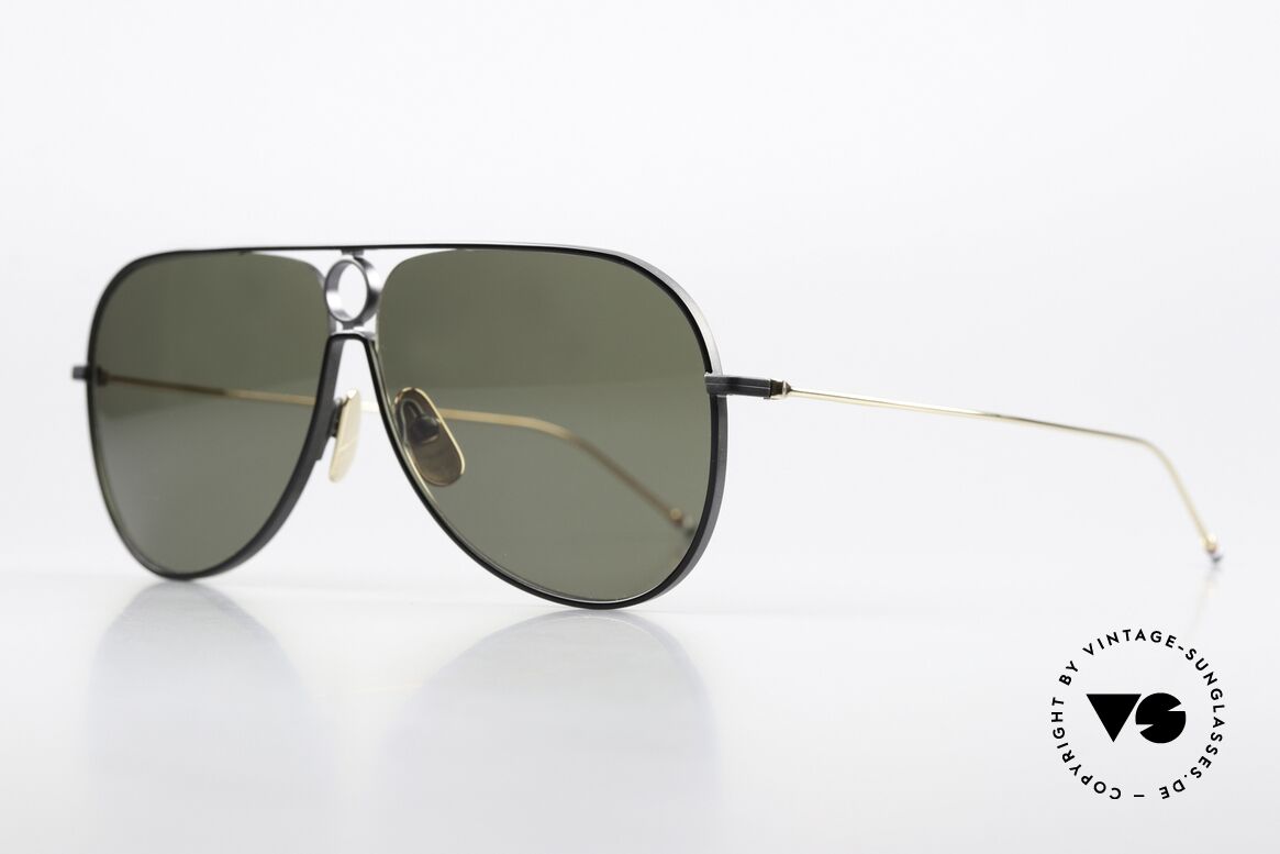 Thom Browne TBS115 XXL Aviator Sonnenbrille, wirklich stilvoll & in Spitzenqualität, made in Japan, Passend für Herren