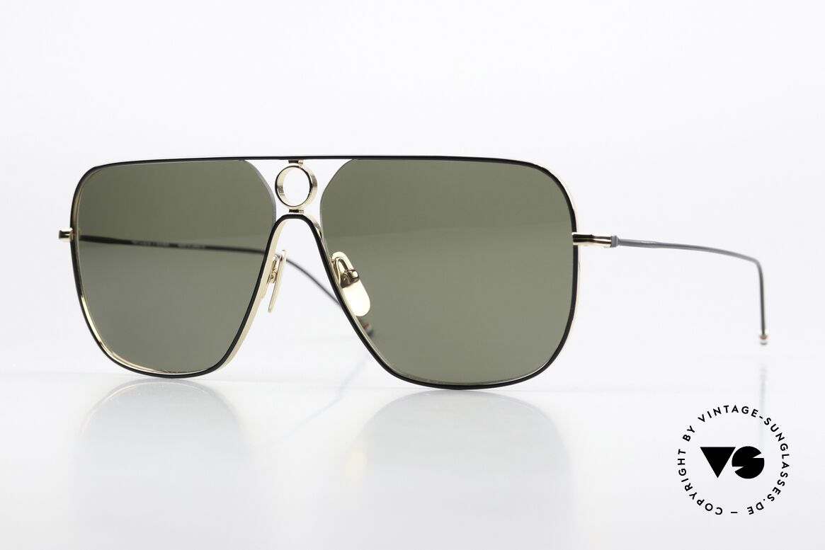 Thom Browne TBS114 XXL Aviator Brille Eckig, Thom Browne Sonnenbrille, TBS114-62-02, GLD BLK, Passend für Herren