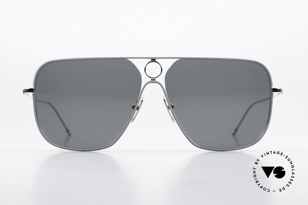 Thom Browne TBS114 Herren Sonnenbrille Eckig XL, Titanium-Fassung in XXL Größe 62-13 (150mm breit), Passend für Herren