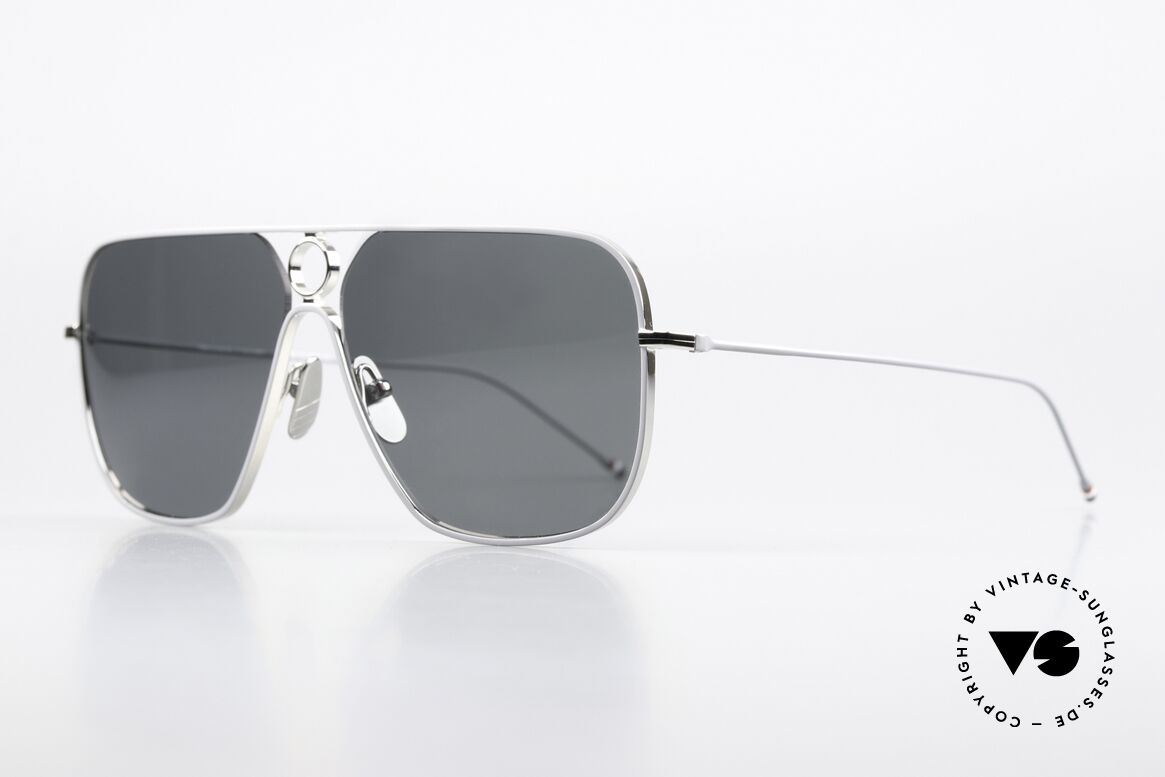 Thom Browne TBS114 Herren Sonnenbrille Eckig XL, wirklich stilvoll & in Spitzenqualität, made in Japan, Passend für Herren