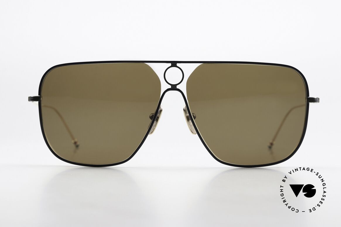 Thom Browne TBS114 Herren XL Sonnenbrille Eckig, Titanium-Fassung in XXL Größe 62-13 (150mm breit), Passend für Herren