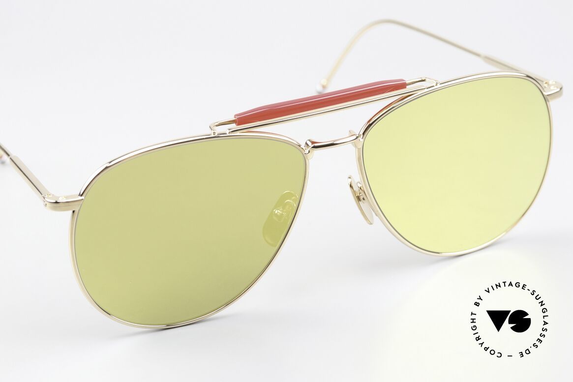 Thom Browne TB015 XL Aviator Gold Verspiegelt, ein edles Designer-Accessoire für alle Mode-Liebhaber, Passend für Herren