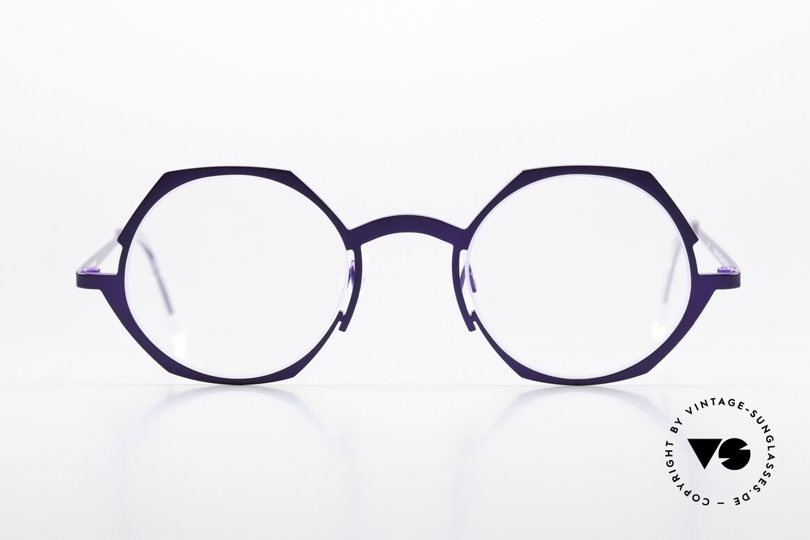 Theo Belgium Wave Pure Titanium Brille Damen, Pure Titanium THEO Designerbrille, Mod. Wave, Passend für Damen