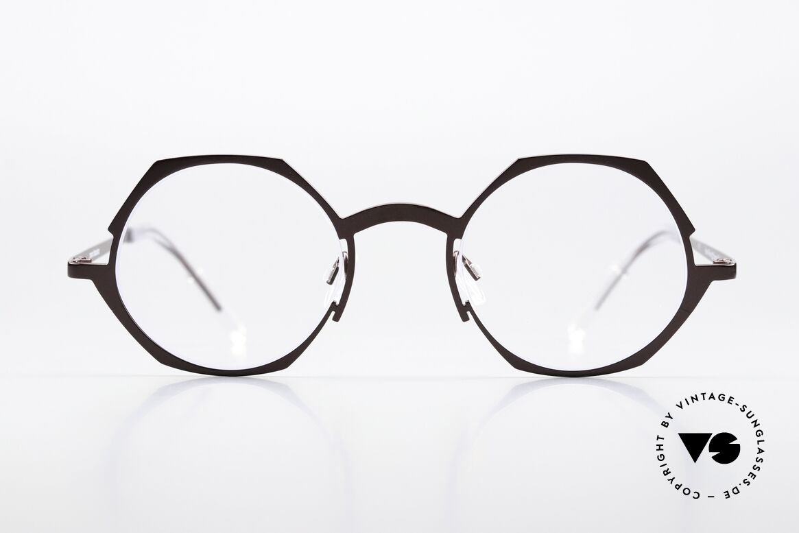 Theo Belgium Wave Damen Designerbrille Titan, eine wundervolle Damenbrille in toller Farbe, Passend für Damen