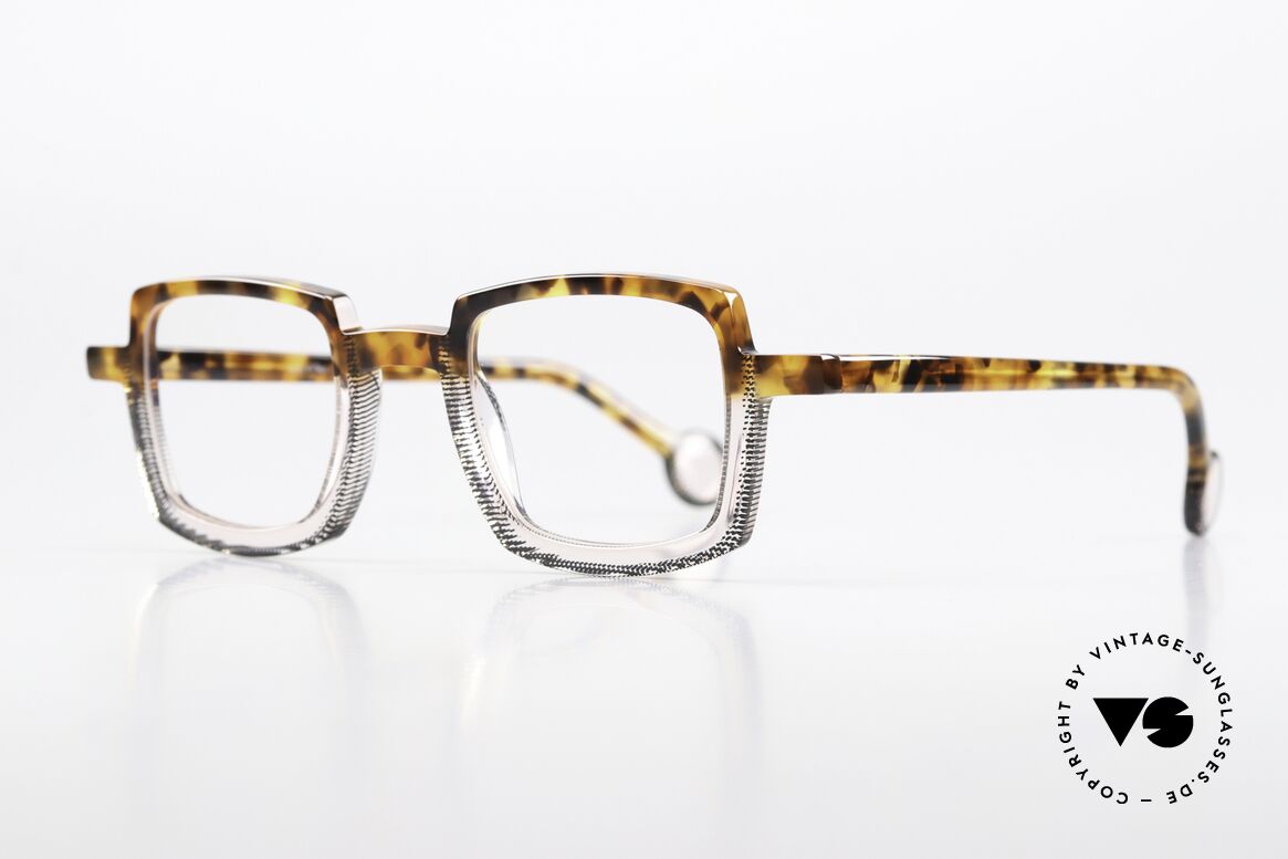 Theo Belgium Schaukel Eckige Azetat Brille Unisex, Azetatbrille der "SWINGS" Serie in Größe 42-26, Passend für Herren und Damen