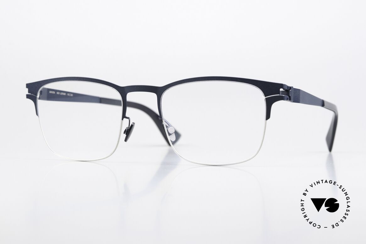 Mykita Lothar Herrenbrille Eckig Silver Navy, Mykita Brille, Modell Lothar, Größe 52-20, color 091, Passend für Herren