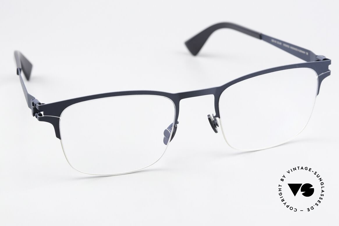 Mykita Lothar Herrenbrille Eckig Silver Navy, ungetragenes Modell mit original Mykita Verpackung, Passend für Herren