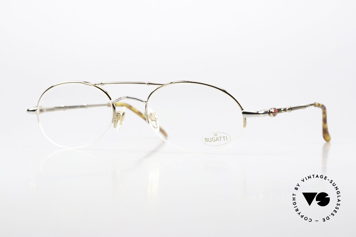 Bugatti 10594 90er Brille Mit Nylor Faden, klassische Bugatti Brillenfassung von ca. 1996, Passend für Herren