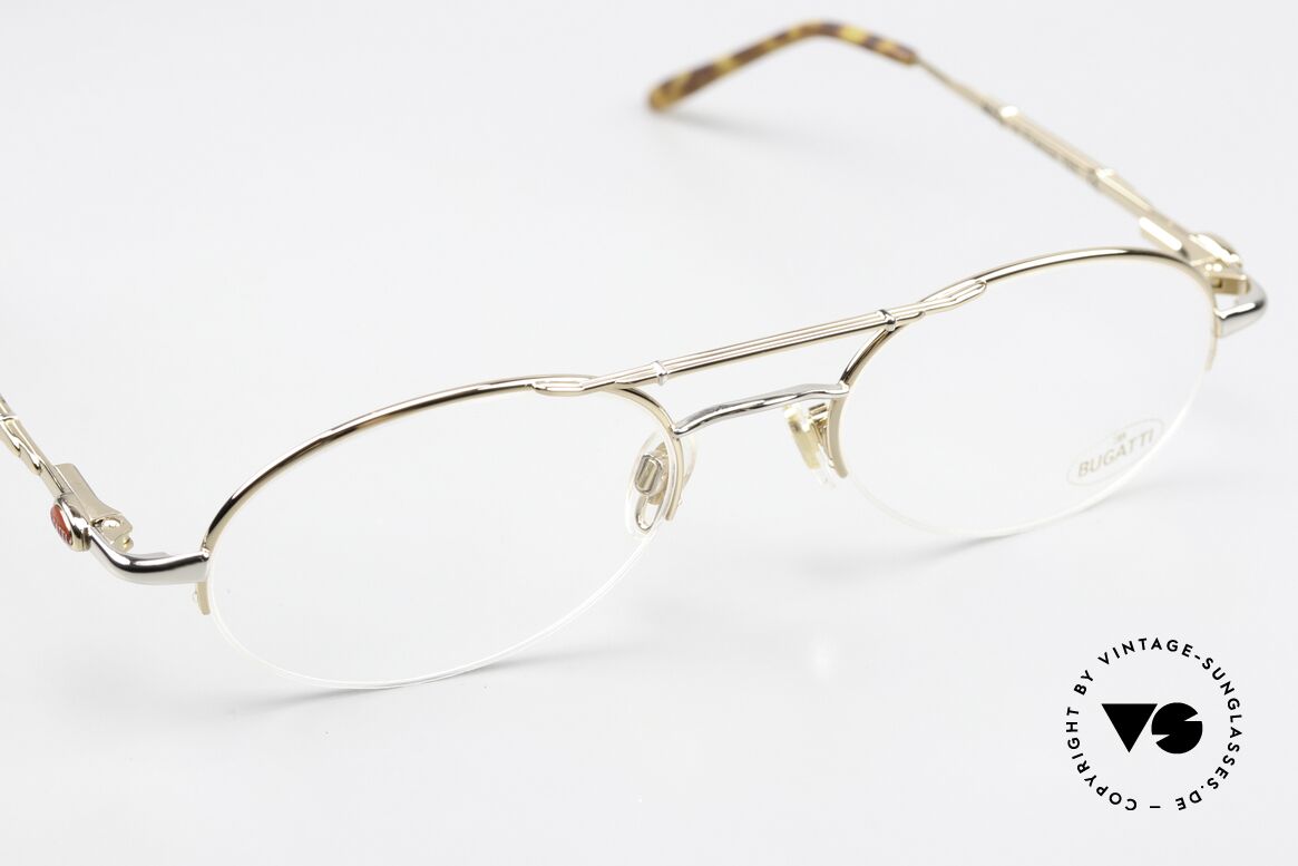 Bugatti 10594 90er Brille Mit Nylor Faden, Gläser werden durch einen Nylorfaden gehalten, Passend für Herren