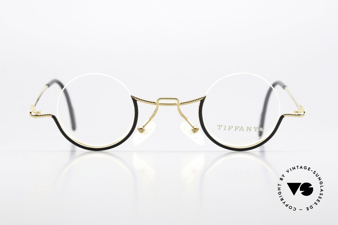 Tiffany T64 23K Gold Plated Luxusbrille, Modell T64, in Größe 36/11, 140, C. 2 (gold/schwarz), Passend für Damen