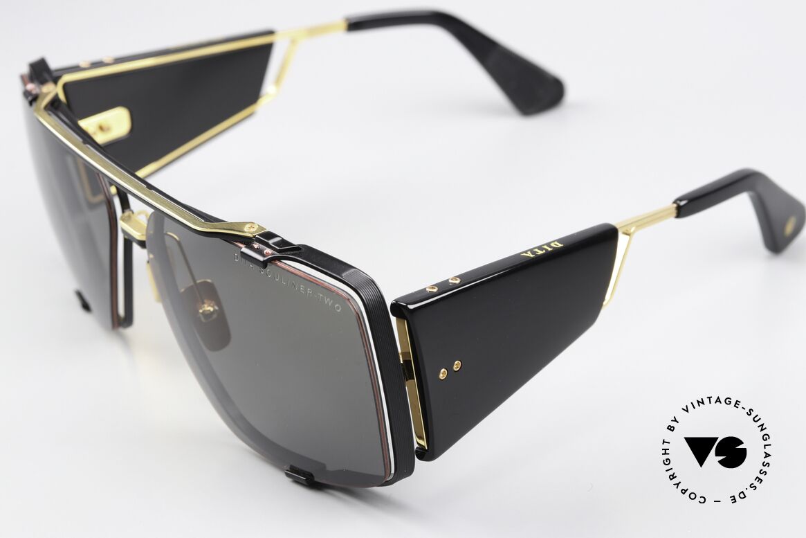 DITA Souliner Two Eye-Catcher Sonnenbrille, massives Rahmen-Design; insbesondere die Bügel, Passend für Herren
