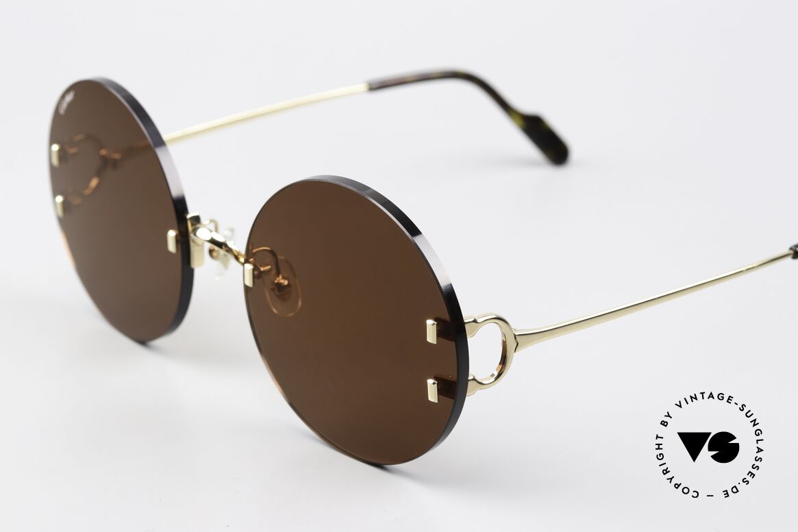 Cartier C-Decor Rimless Feminine Oversize Round, feminines 'oversized design' der runden Sonnengläser, Passend für Damen