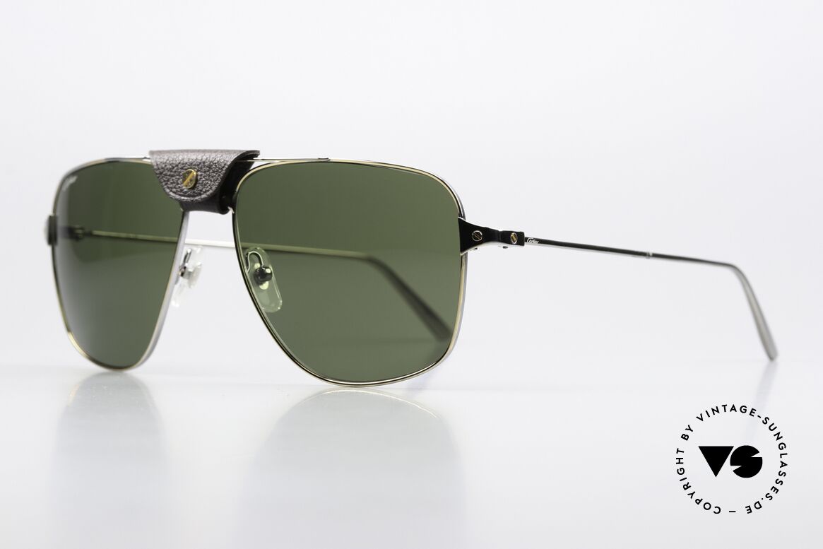 Cartier Santos De Cartier Aviatorbrille Ruthenium, orig. Katalog-Bezeichnung: CT0037S, col. 003, Passend für Herren