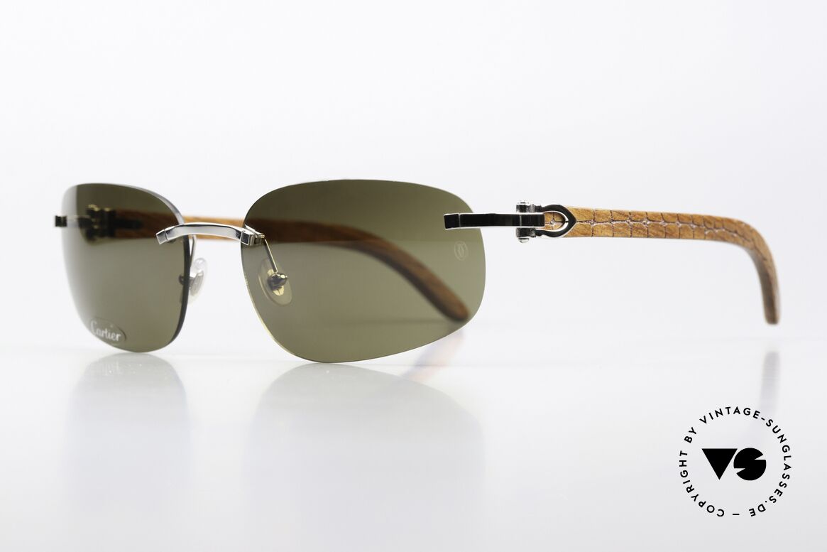 Cartier Spano Luxus Sonnenbrille Aus Holz, eine Kombination aus Qualität, Luxus & Individualität, Passend für Herren