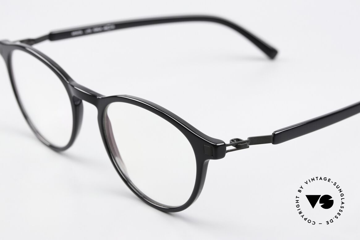 Mykita Toruk Panto Brille Schwarz Unisex, Azetat-Front mit charakteristischen Mykita-Bügeln!, Passend für Herren und Damen