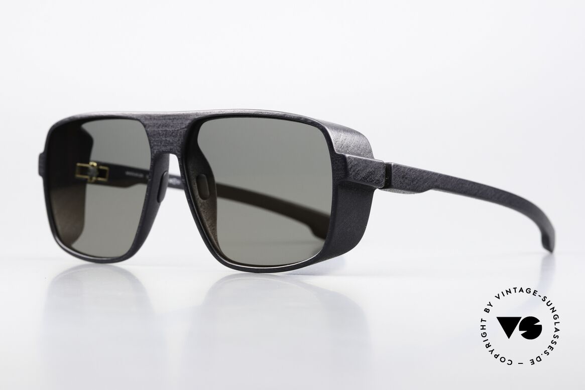 Mykita Mylon Daggoo Pitch Black Lightgold Flash, Farbcode 301 = Pitch Black / Gunmetal Flash, Passend für Herren