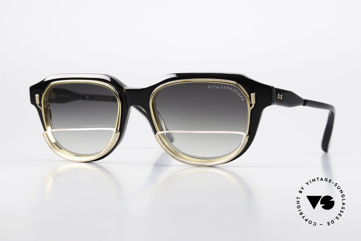 DITA Varkatope Abnehmbares Leseteil Bifokal, Dita Varkatope Sonnenbrille, DTS707-A-01, BLK-GLD, Passend für Herren