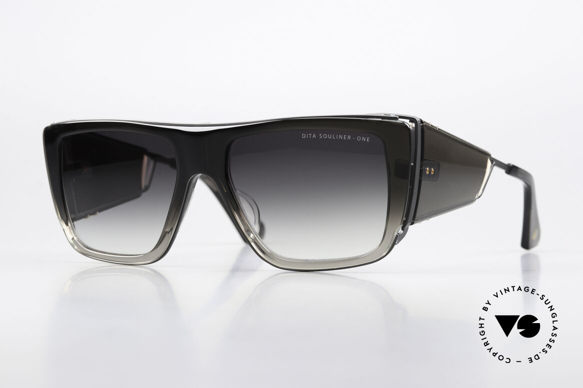DITA Souliner One Luxus Sonnenbrille Von 2020, DITA Souliner-One Brille, DTS127-56-03, GRY-BLK, Passend für Herren