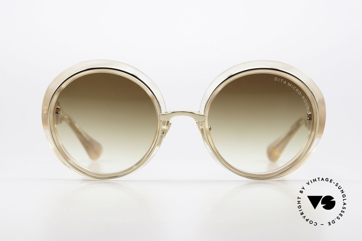 DITA Micro-Round Runde Damensonnenbrille, glamouröse Damen-Sonnenbrille in Spitzenqualität, Passend für Damen
