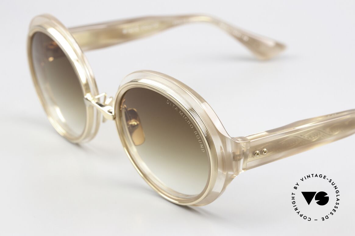 DITA Micro-Round Runde Damensonnenbrille, eine Kombination aus Luxus & "Los Angeles Lifestyle", Passend für Damen