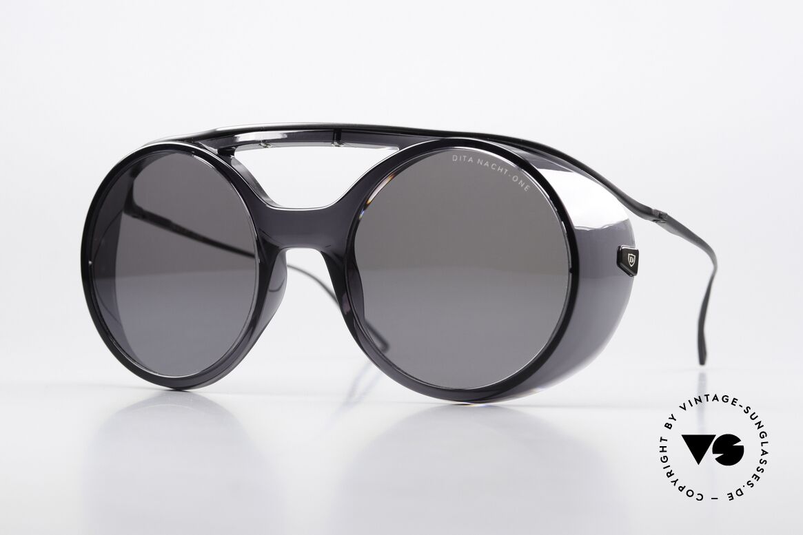 DITA Nacht One Steampunk Designerbrille, DITA Nacht-One, DTS-108-56-02 GRY-BLK, Gr. 56/24, Passend für Herren und Damen
