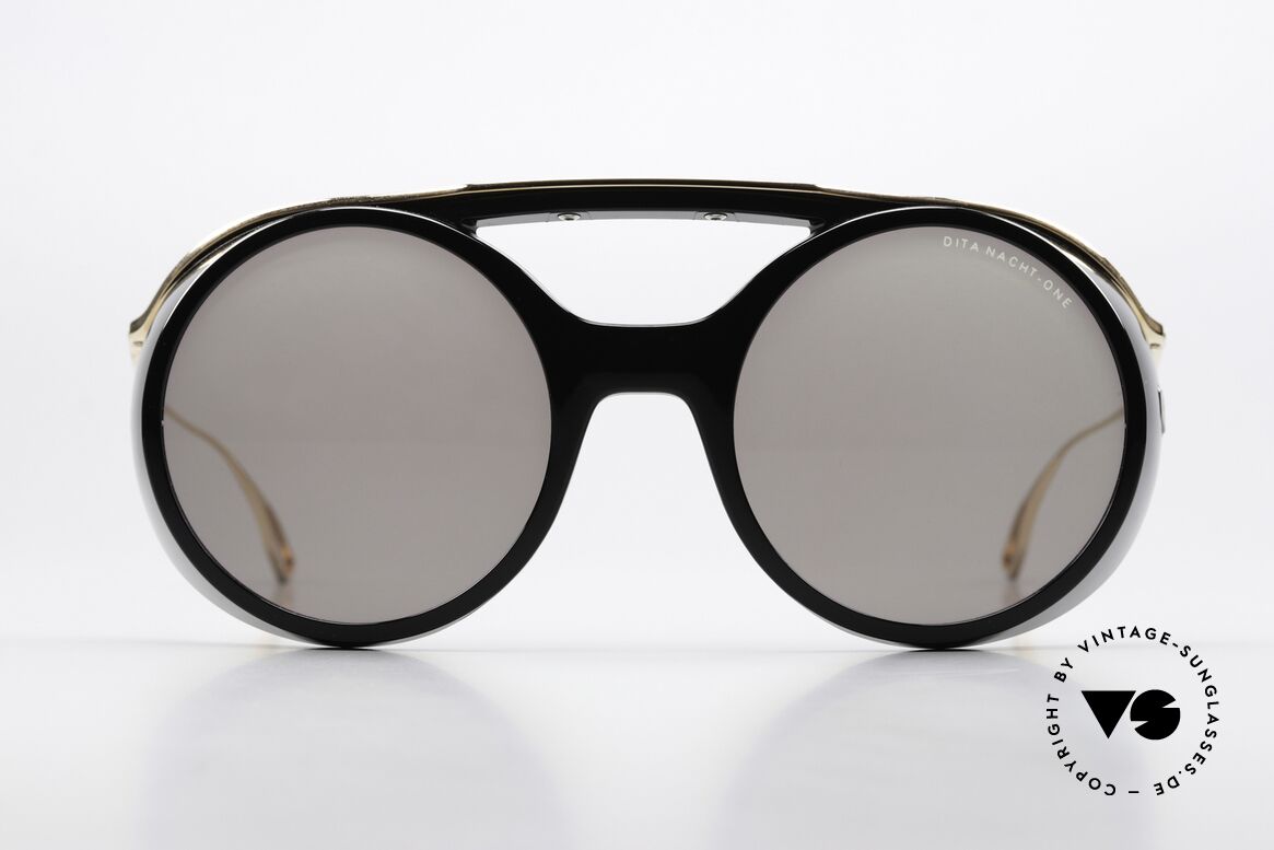 DITA Nacht One Steampunk Sonnenbrille, DITA Nacht-One, DTS-108-56-01 BLK-GLD, Gr. 56/24, Passend für Herren und Damen