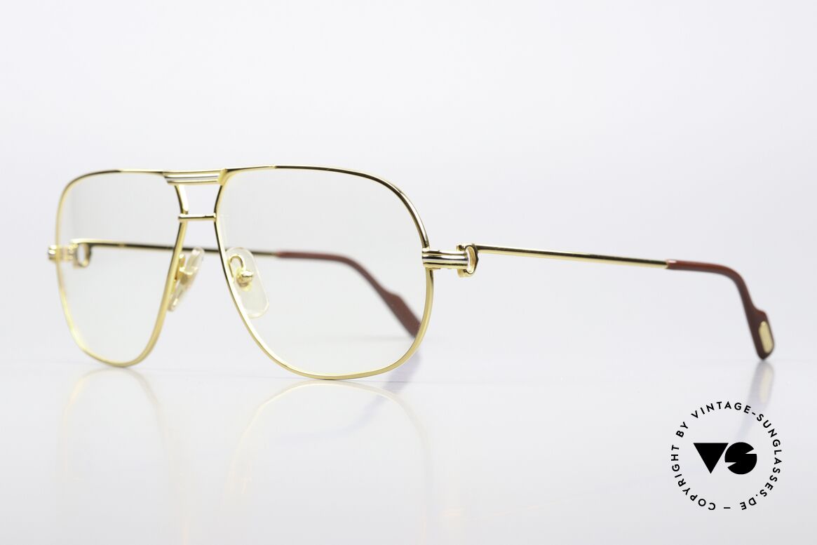 Cartier Tank - L Luxus Designer Brille 1988, Tank: Modell aus der alten 'Rimmed Serie' von CARTIER, Passend für Herren