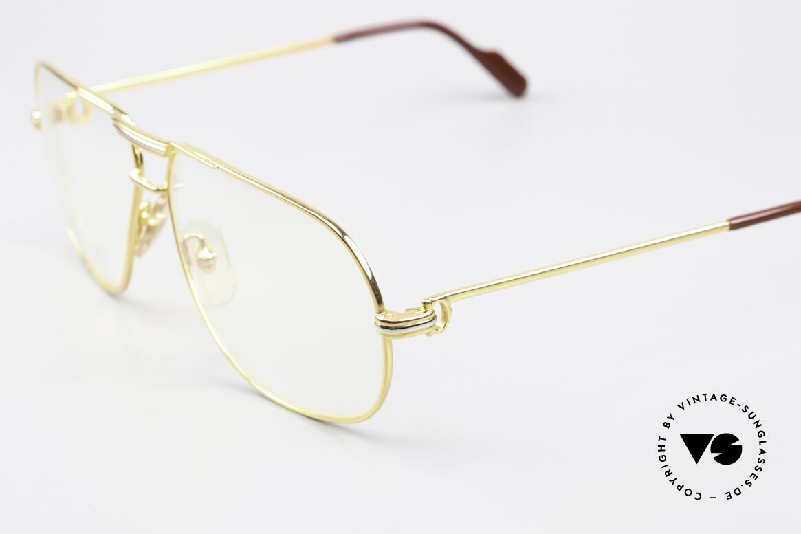Cartier Tank - L Luxus Designer Brille 1988, 22kt vergoldete Fassung (wie alle alten Cartier Brillen), Passend für Herren
