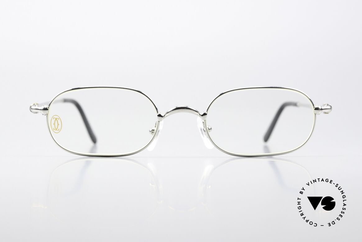Cartier Orfy - M 90er Brille Platin Plattiert, ORFY = Modell aus der Cartier 'Thin Rim' Collection, Passend für Herren und Damen