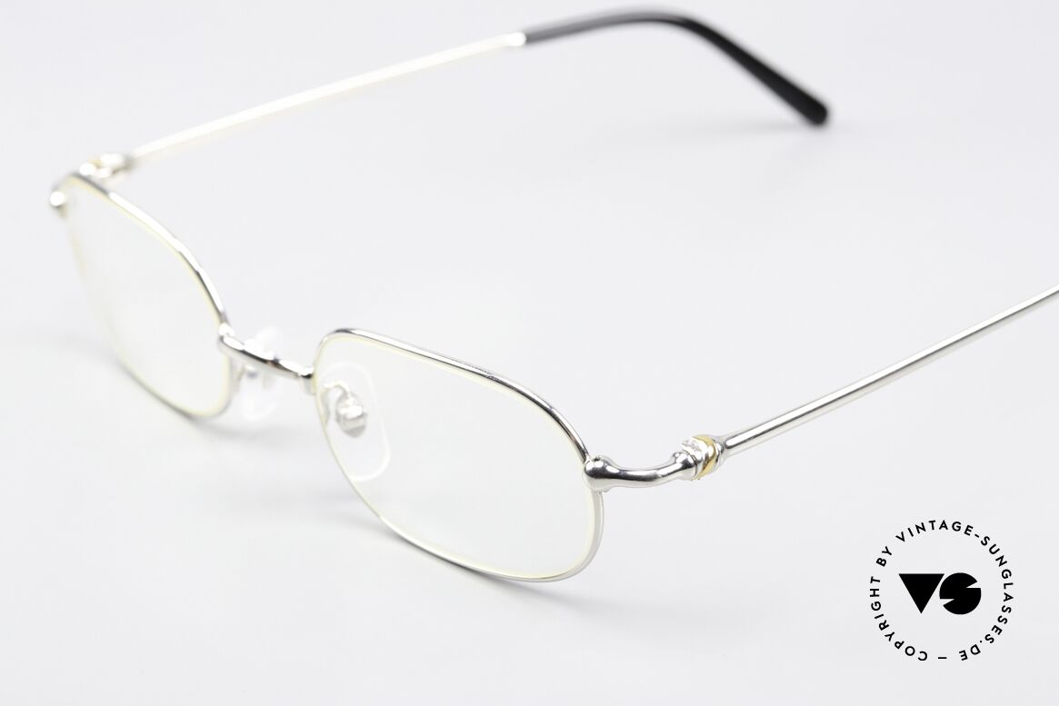 Cartier Orfy - M 90er Brille Platin Plattiert, platin-plattierte Metall-Fassung in Größe 50-21, 140, Passend für Herren und Damen