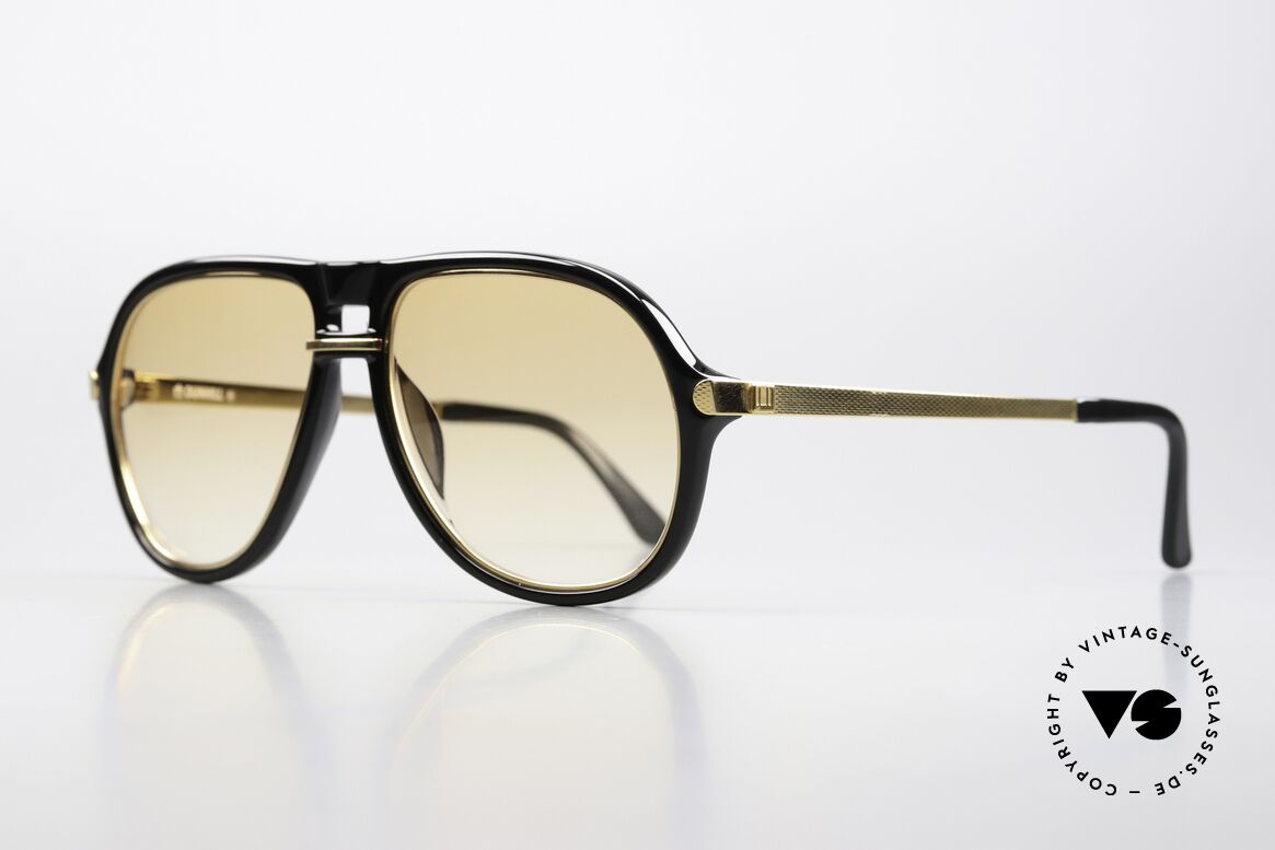Dunhill 6085 Gentleman Aviator Brille 1988, hochwertige Materialkombination aus Optyl und Metall, Passend für Herren