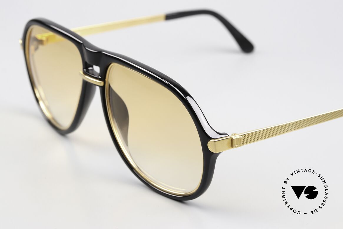 Dunhill 6085 Gentleman Aviator Brille 1988, vergoldet & Barley Verfahren (winzige Facetten); 58-16, Passend für Herren
