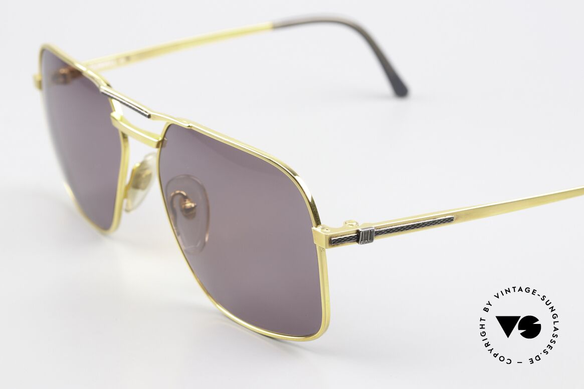 Dunhill 6050 Luxus Sonnenbrille Von 1988, ruthenierte Schmuck-Applikationen; mehr geht nicht!, Passend für Herren