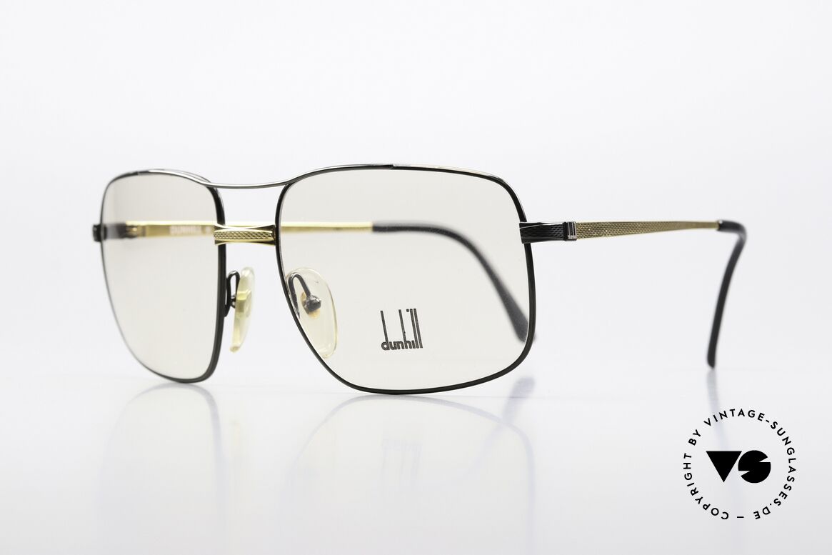 Dunhill 6048 Vergoldete Brille Von 1987, Federgelenke, die sich der Gesichtsform anpassen, Passend für Herren