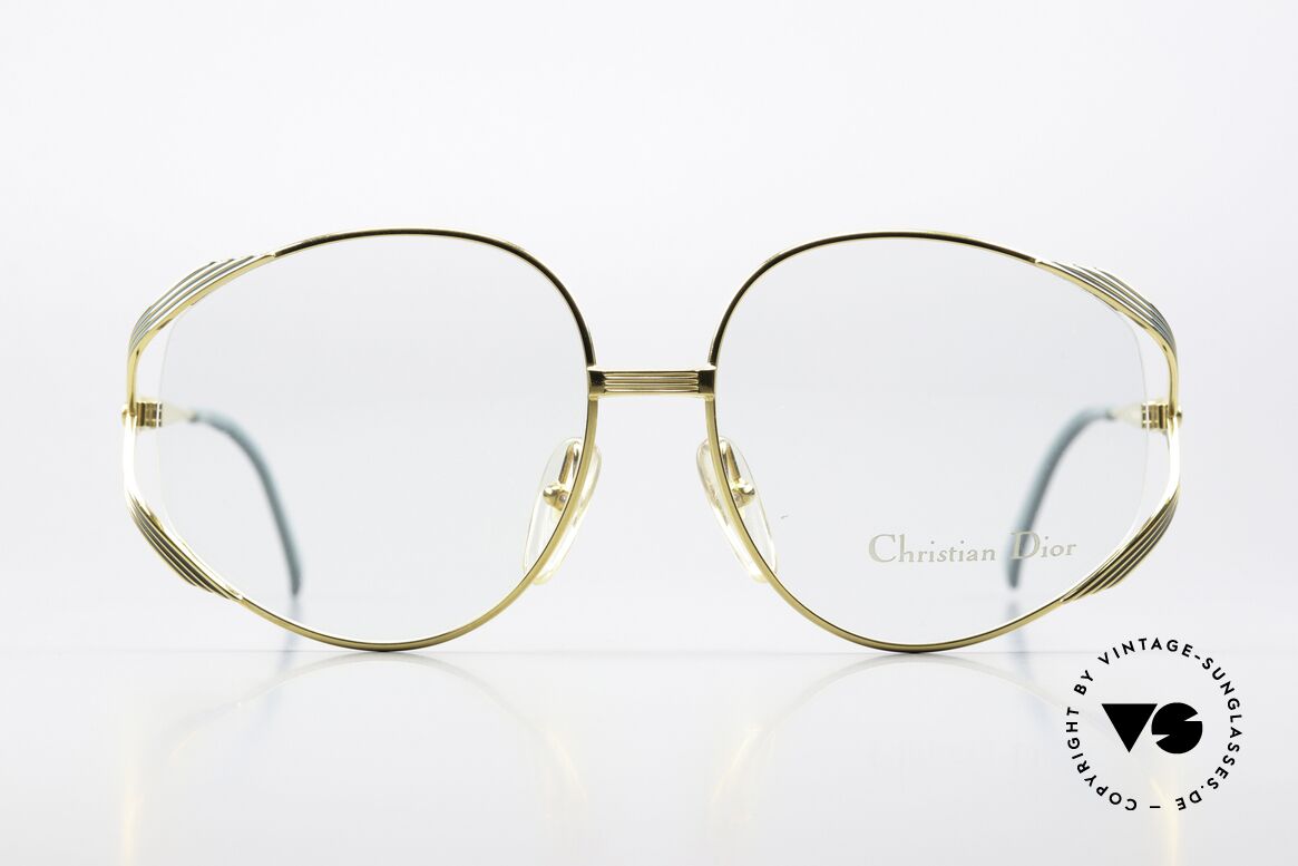 Christian Dior 2387 Damen Vintage Brille 1989, feminines elegantes Design mit großen XL Gläsern, Passend für Damen