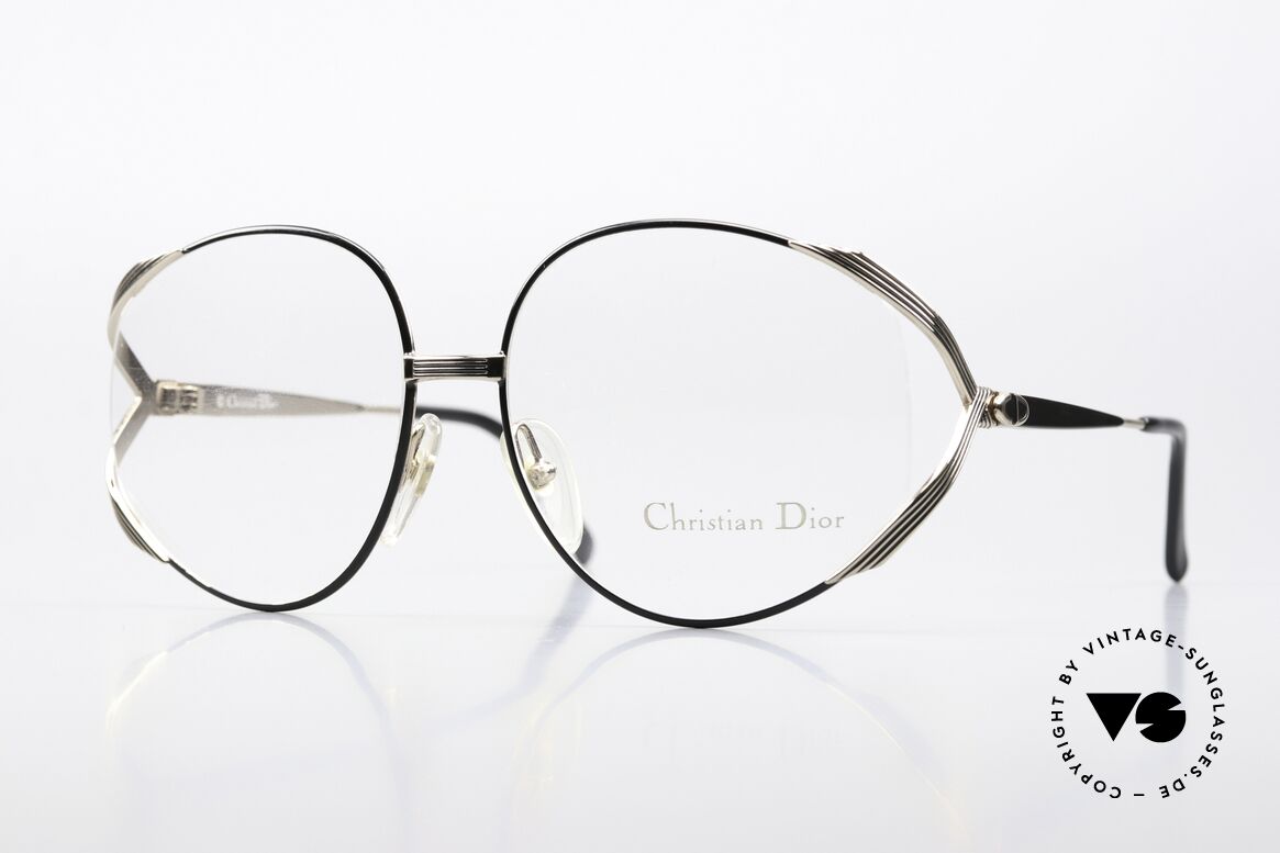 Christian Dior 2387 Oversized Design 80er Brille, auffällige DIOR Designer-Brillenfassung von 1989, Passend für Damen