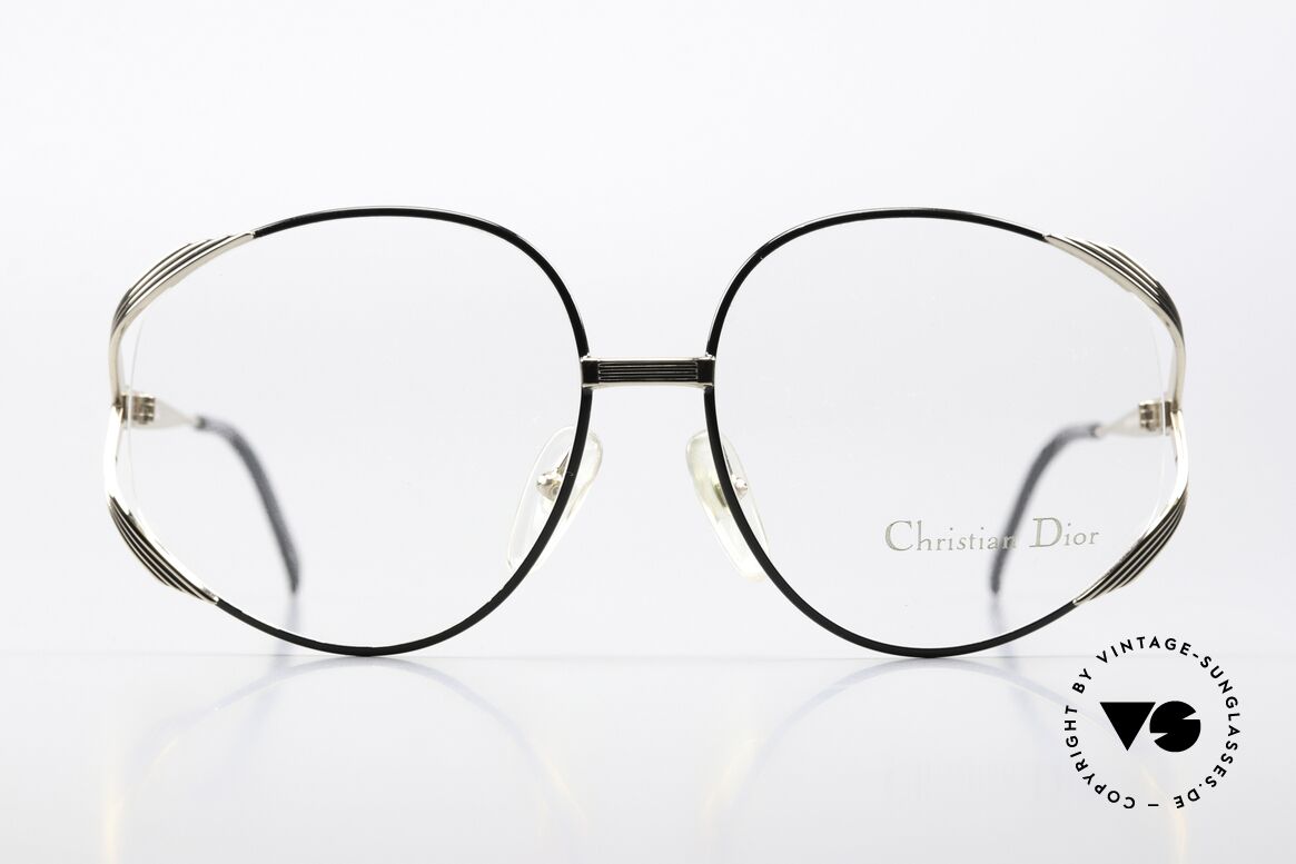 Christian Dior 2387 Oversized Design 80er Brille, feminines elegantes Design mit großen XL Gläsern, Passend für Damen