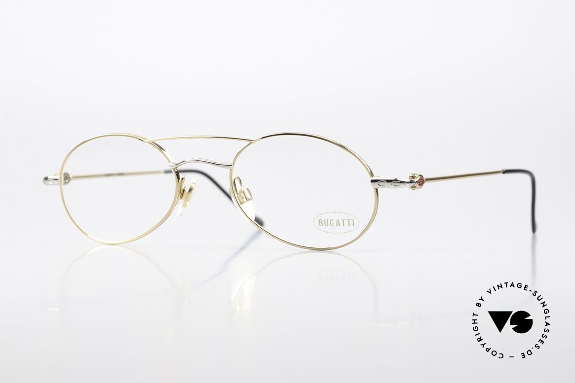 Bugatti 20208 Ovale Herrenbrille Von 1995, sehr elegante Bugatti vintage Designer-Herrenbrille, Passend für Herren
