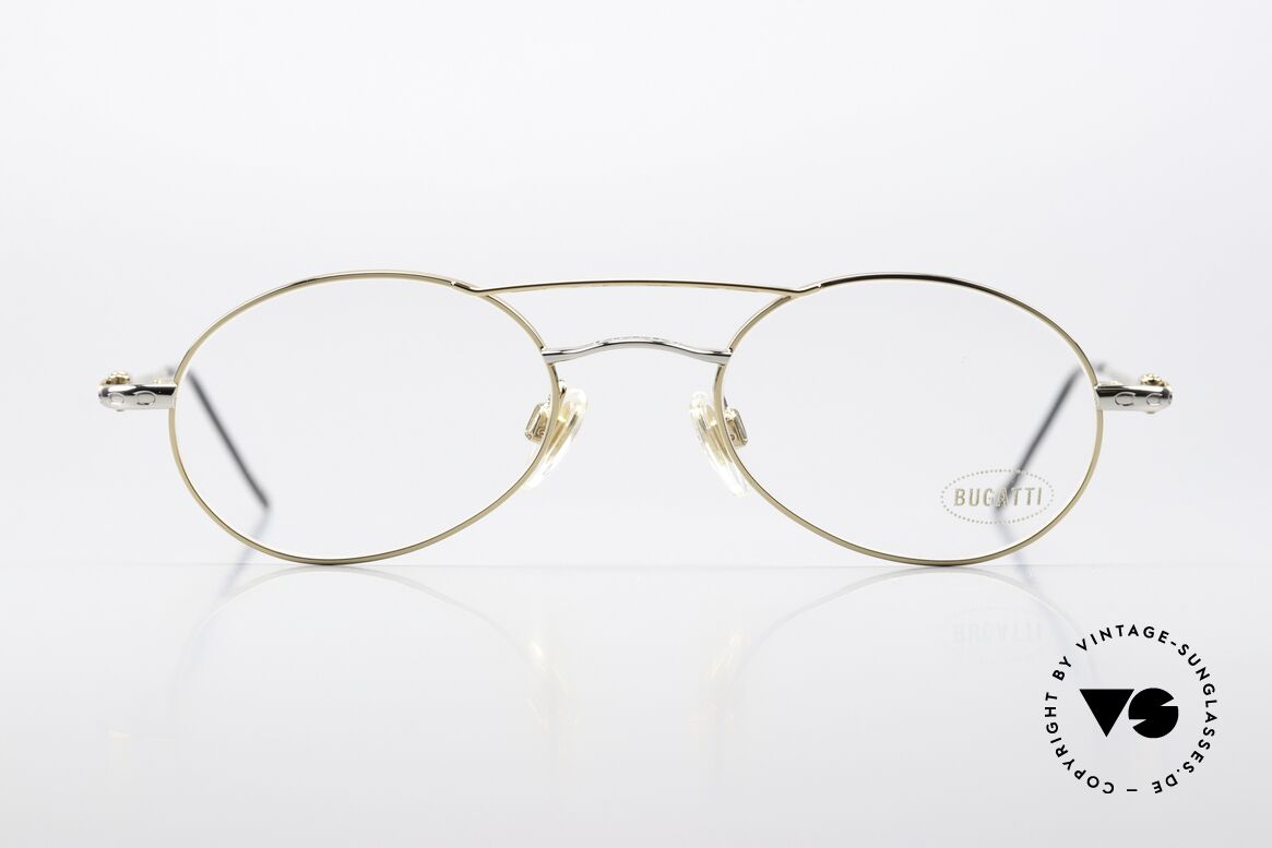 Bugatti 20208 Ovale Herrenbrille Von 1995, circa Mitte der 1990er Jahre in Frankreich produziert, Passend für Herren