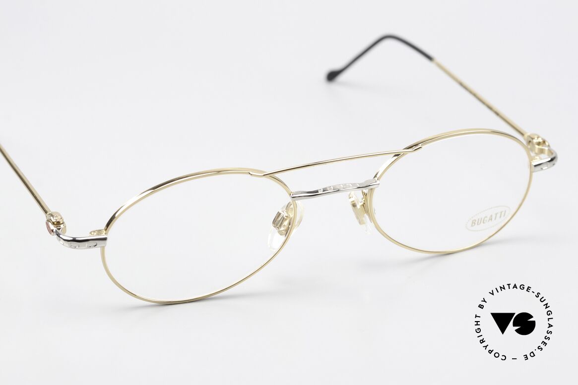 Bugatti 20208 Ovale Herrenbrille Von 1995, ungetragen (wie alle unsere 1990er BUGATTI Brillen), Passend für Herren