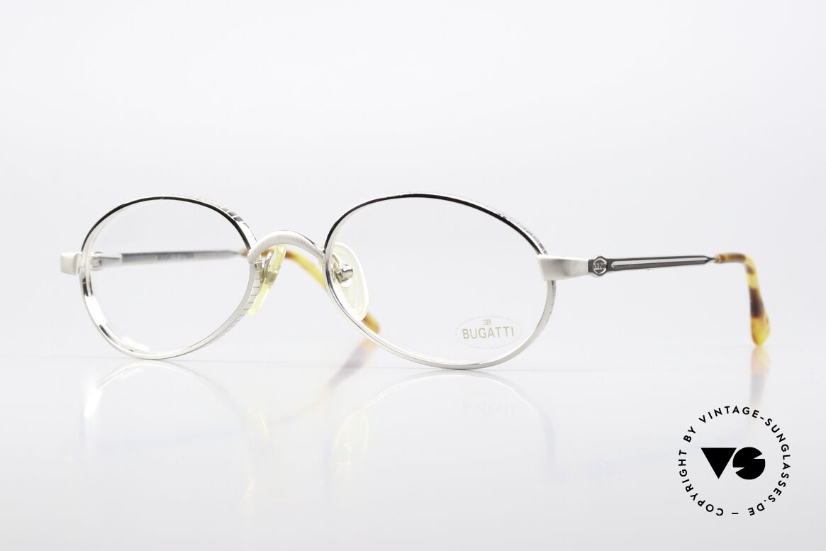 Bugatti 07904 Platin Luxusbrille Von 1994, sehr elegante vintage BUGATTI Designerbrille, Passend für Herren