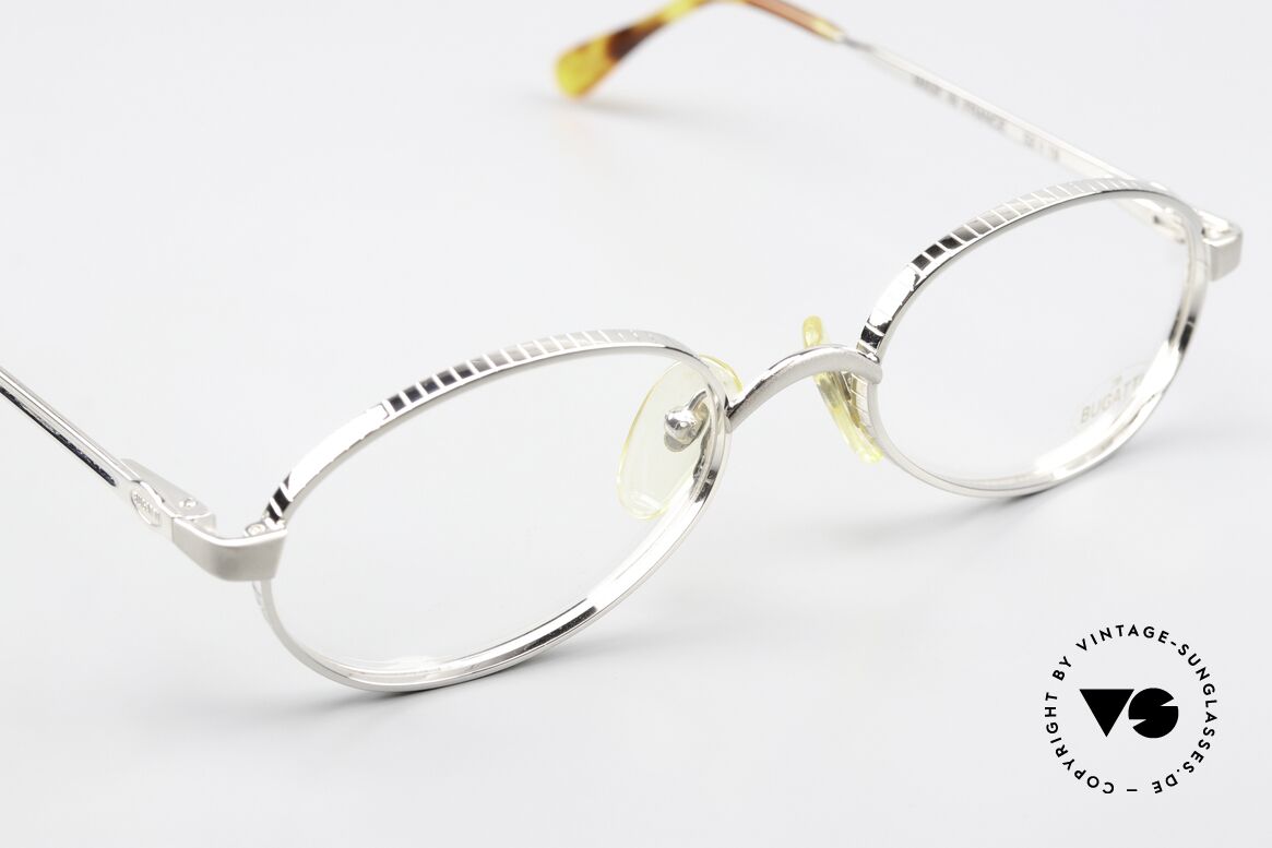 Bugatti 07904 Platin Luxusbrille Von 1994, ungetragene, platin-plattierte Fassung in 52/19, Passend für Herren
