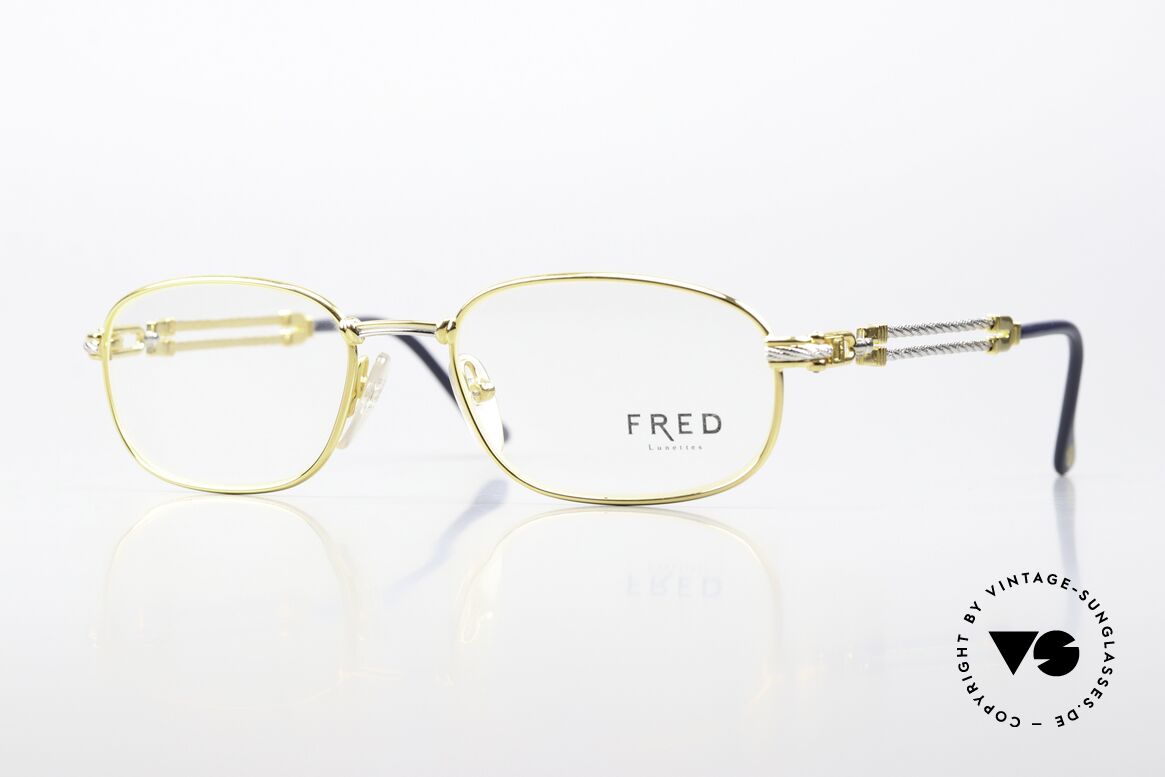 Fred Artimon Herren Seglerbrille 1990, Luxus-Brillenfassung von FRED, Paris aus den 90ern, Passend für Herren