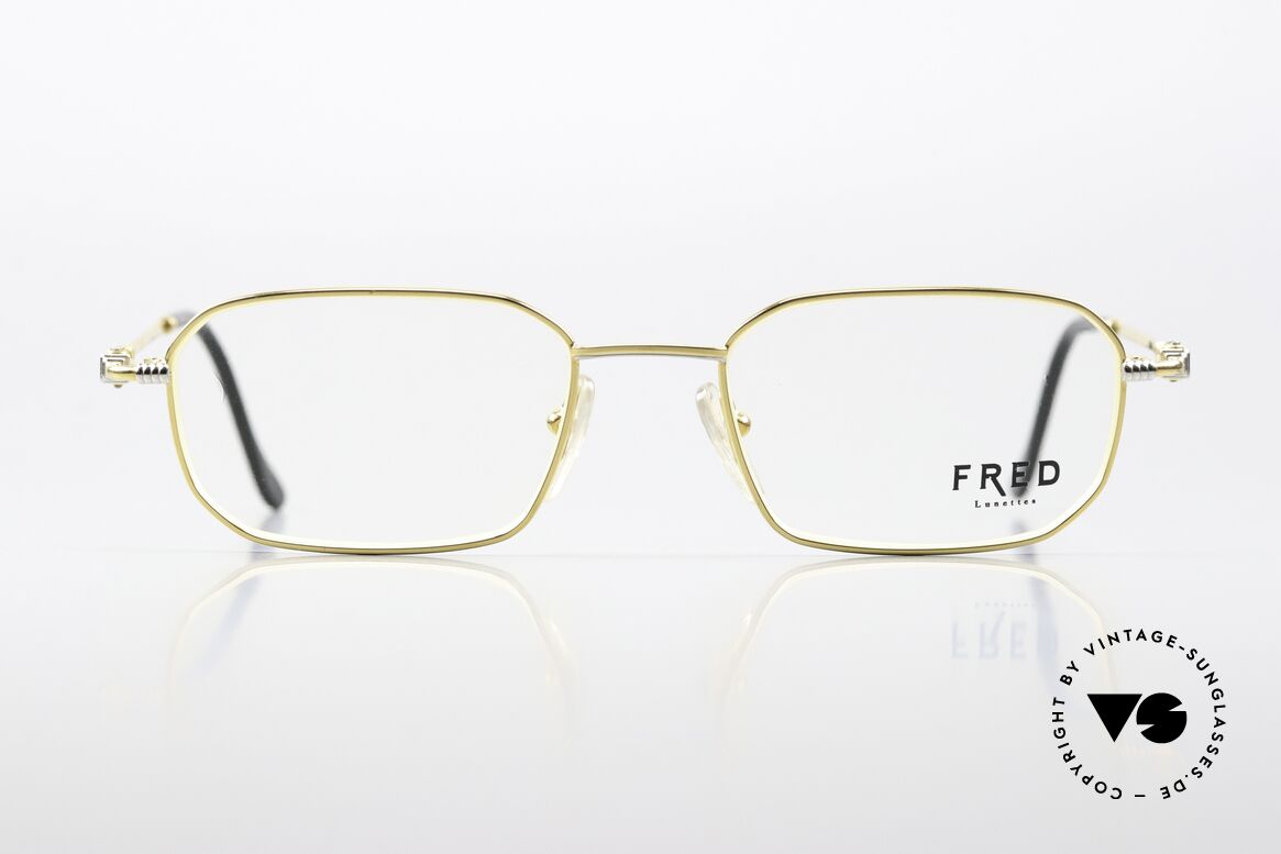 Fred Jersey Männer Luxusbrille 1990er, marines Design (charakteristisch Fred); Top-Qualität, Passend für Herren