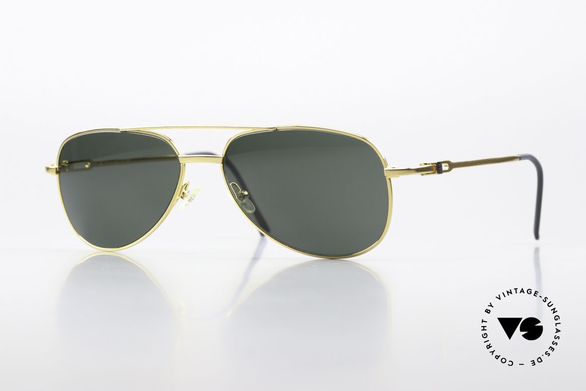 Fred Alaska Aviator Sonnenbrille Gold, Fred Luxus-Sonnenbrille, Modell Alaska, No. 709153, Passend für Herren