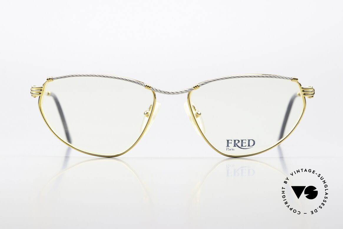 Fred Alize - M Cateye Seglerbrille 1990, marines Design (charakteristisch Fred); Top-Qualität, Passend für Damen