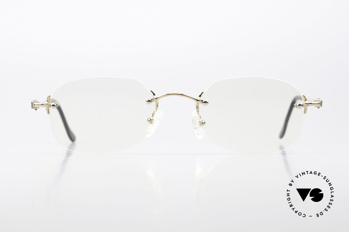 Fred Fidji Herrenbrille Randlos Segler, Demos (53mm) können beliebig ausgetauscht werden, Passend für Herren