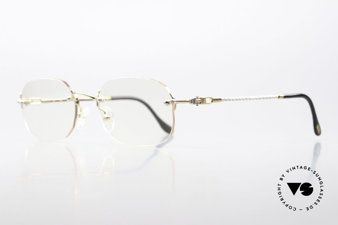 Fred Fidji Herrenbrille Randlos Segler, marines Design (charakteristisch Fred) in Top-Qualität, Passend für Herren
