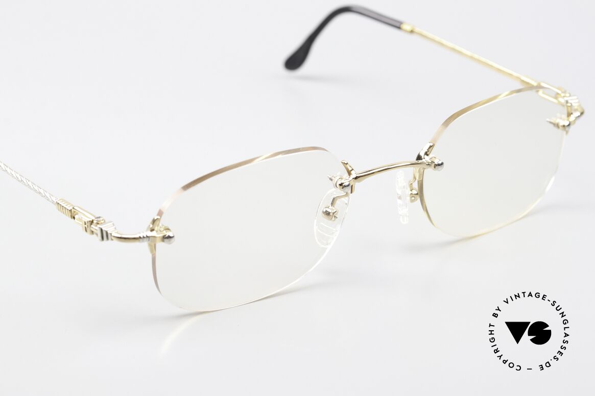 Fred Fidji Herrenbrille Randlos Segler, Bügel sind gedreht wie ein Segeltau; MUSS für Segler!, Passend für Herren
